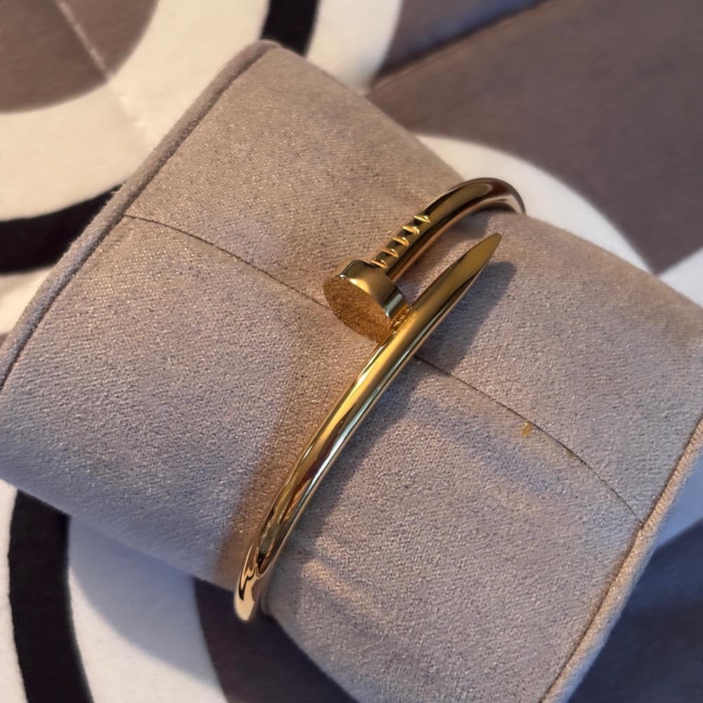 Gold Nail-Style Cuff Bracelet